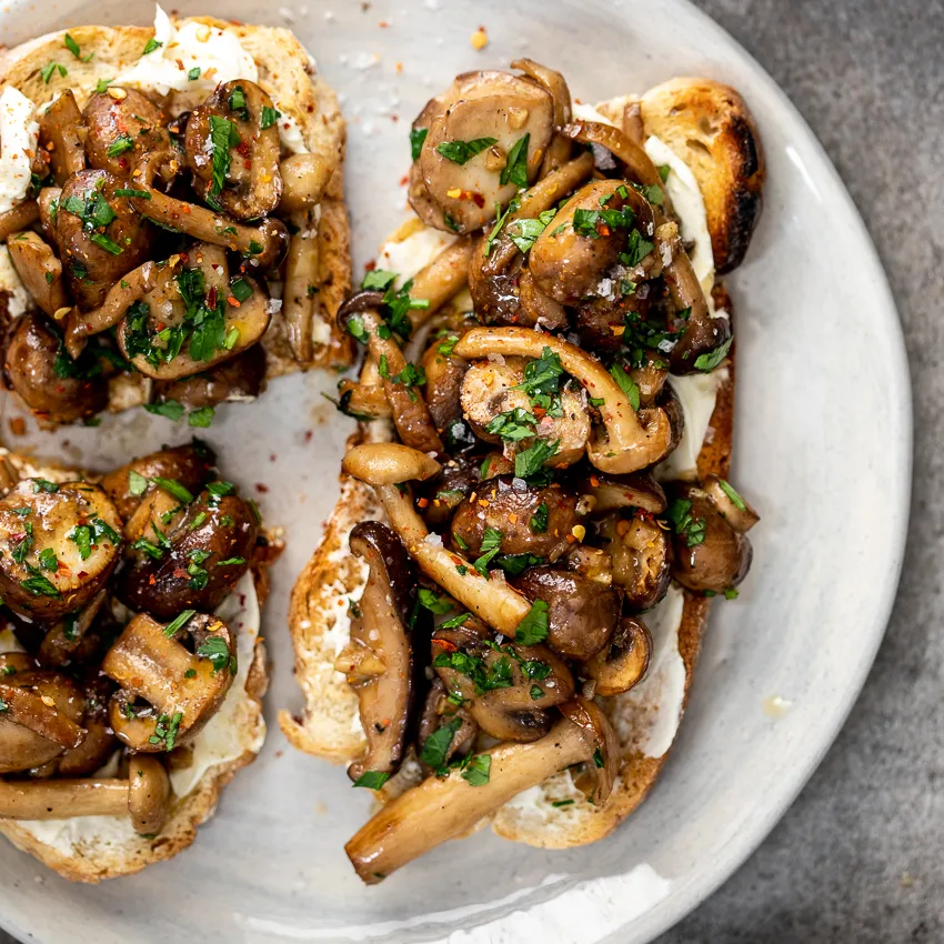 2 Cheese Mushroom Toast