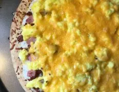 3 Meat Breakfast Pizza