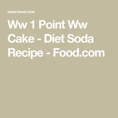 4 Points Diet Soda Cake