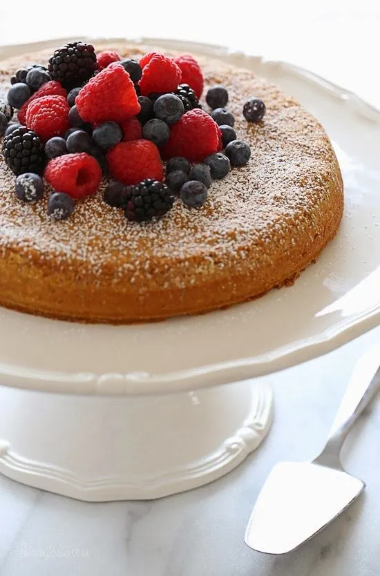 5-Ingredient Almond Cake With Fresh Berries