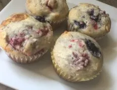 A Berry White Chocolate Muffin