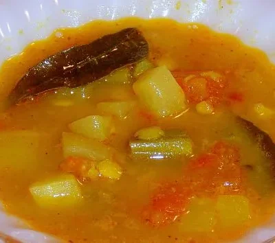 A kind of vegetable soup served in South India