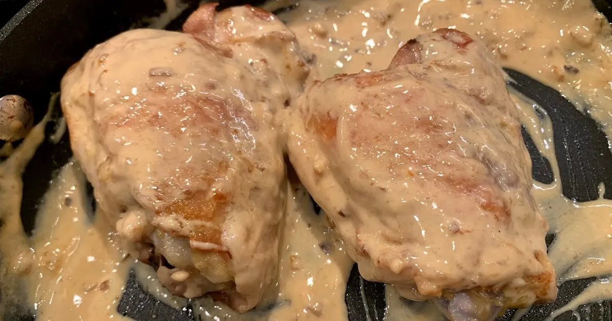 A1 Chicken Thighs En Croute On A Bed Of Dijon
