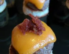 A1B Bacon Burger Bites On White Polenta Cakes #A1