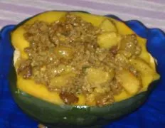 Acorn Squash Stuffed With Curried Meat