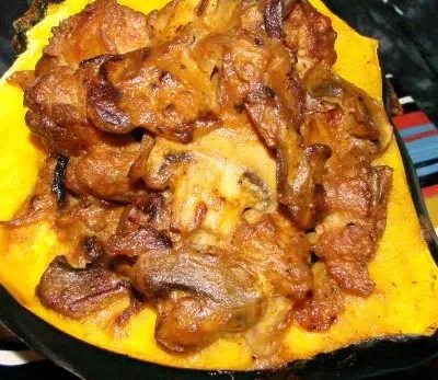 Acorn Squash Stuffed With Sausage And