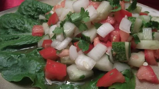 Afghan Tomato, Cucumber And Onion Salad