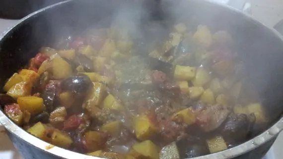 Alu Brinjal: Simple Indian Dish