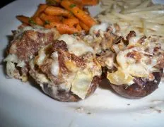 Made these stuffed mushrooms as a side dish to go with tonight's dinner