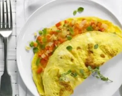 An Easy Recipe For A Basic Vegetarian Omelette With Lots Of Vegetables