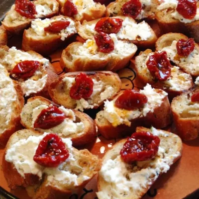 Anchovy & Sun Dried Tomato Bruschetta