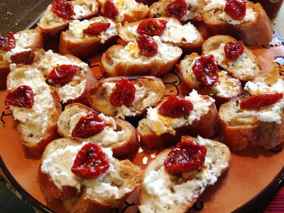 Anchovy & Sun Dried Tomato Bruschetta