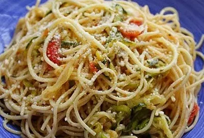 Angel Hair Pasta With Zucchini And Tomatoes