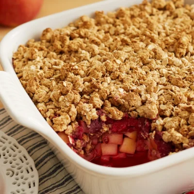 Apple And Raspberry Crumble Crisp