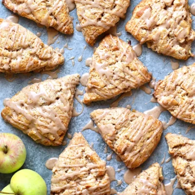 Apple Scones With Spiced Glaze