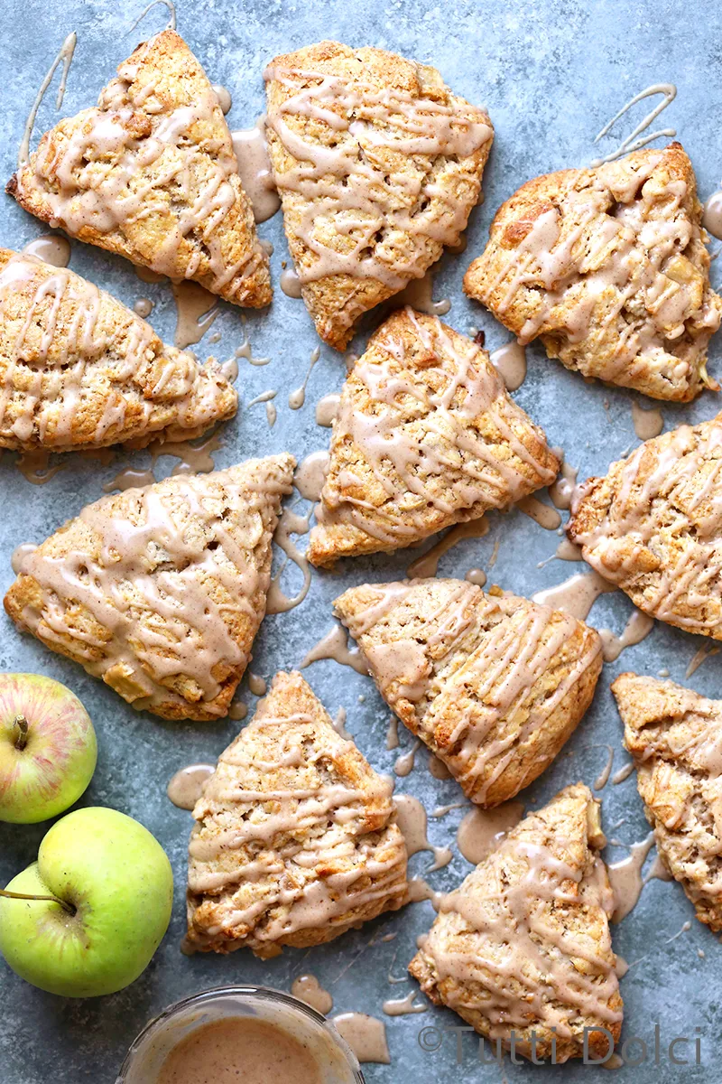 Apple Scones With Spiced Glaze