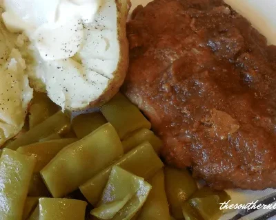 Applesauce Barbecue Pork Chops