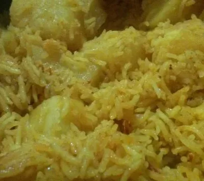 Aromatic Spiced Potato Rice Pilaf (Tahiri Aloo Walay Recipe)
