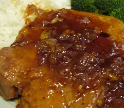 Asian-Apricot Glazed Pork Loin Chops