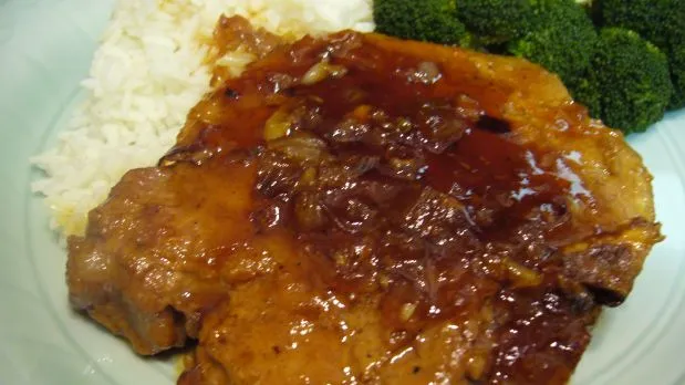 Asian-Apricot Glazed Pork Loin Chops