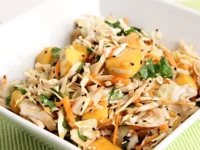 Asian Cabbage Mango Slaw