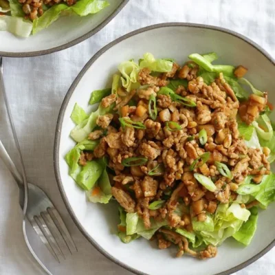 Asian Chicken Lettuce Wrap Chopped Salad