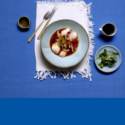 Asian Simmered Halibut With Rice Wine