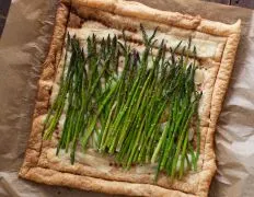 Asparagus And Brie Open Pastry