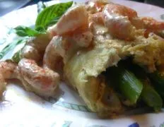 Asparagus Omelet W/Shrimp Hollandaise