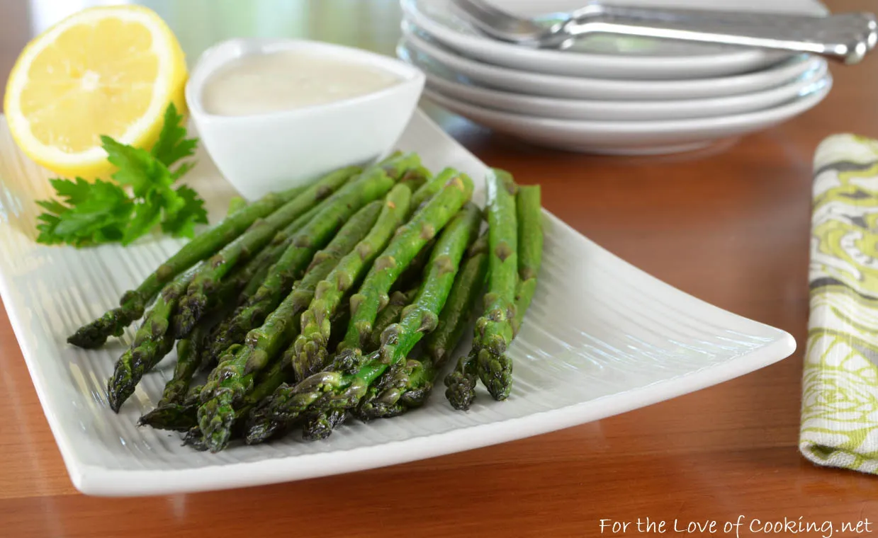 Asparagus With Wasabi Mayonnaise Dip