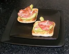 Avocado And Lime With Bacon On Toast