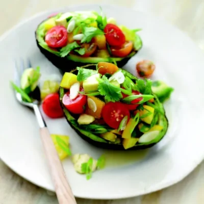 Avocado With Bell Pepper And Tomatoes