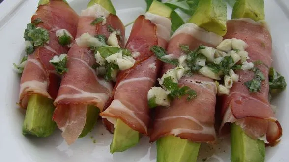 Avocado Wrapped In Prosciutto