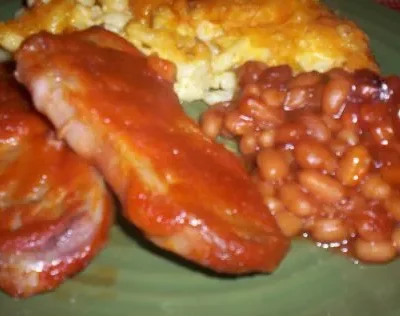 Awesome Bbq Pork Chops And Beans