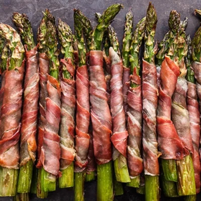 Bacon Wrapped Asparagus With Cilantro