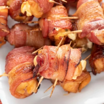Bacon Wrapped Chicken Breasts With Chile Cheese