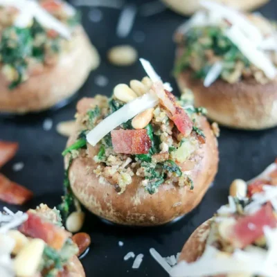 Bacon and Spinach Stuffed Mushrooms Recipe: A Delicious Appetizer Idea