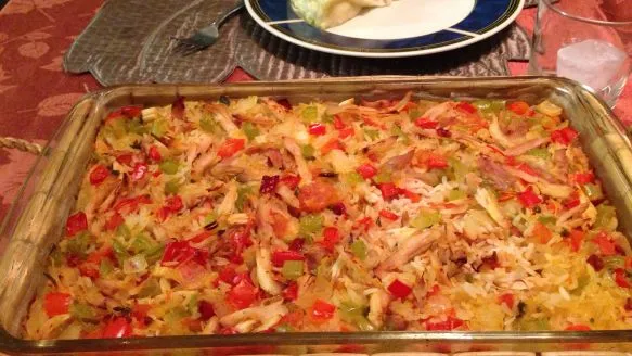 Baked Arroz Con Pollo