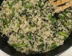 Baked Asparagus Spinach Risotto