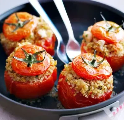 Baked Chicken Stuffed Tomatoes