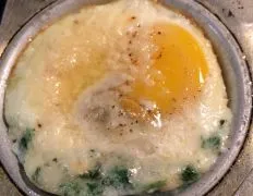 Baked Eggs With Spinach And Parmesan