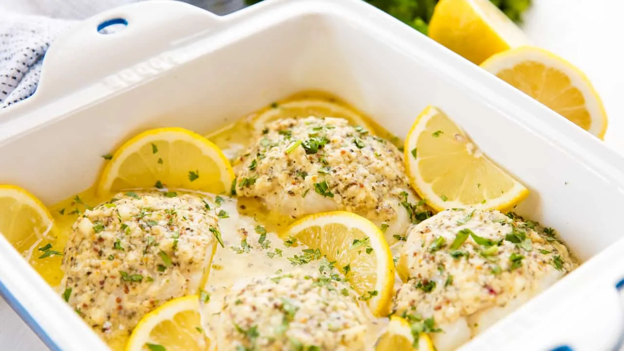 Baked Fish With Lemon & Black Pepper