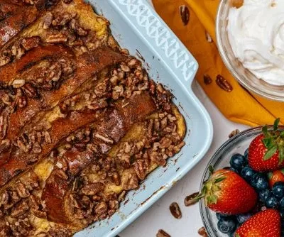 Baked French Toast Casserole With Maple Syrup