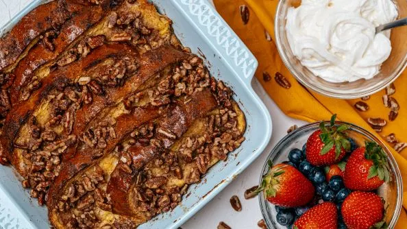 Baked French Toast Casserole With Maple Syrup