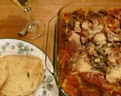 Baked Manicotti With Meat Sauce