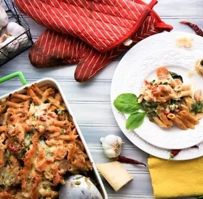 Baked Pasta With Sausage And Spinach