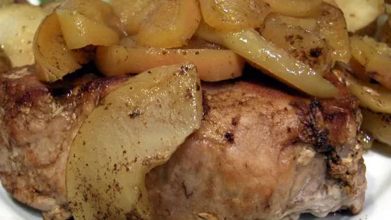 Baked Pork Chops With Apple & Sherry