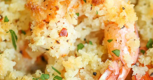 Baked Shrimp With Lemon Garlic Crumbs