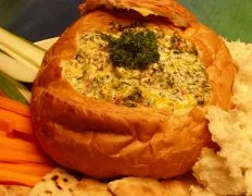 Baked Spinach Dip Loaf