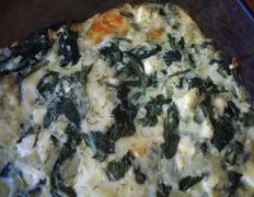 Baked Spinach With Three Cheeses